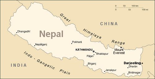 Map of Nepal